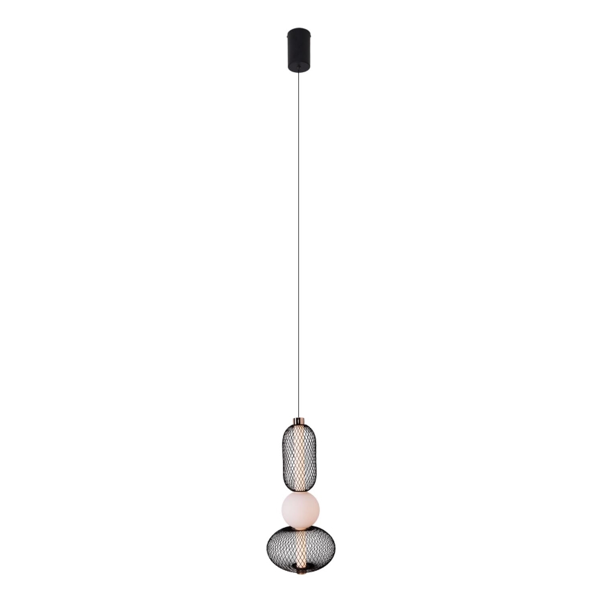 MAXLIGHT P0591 - Lámpara LED colgante BORA LED/10W/230V diá. 22 cm blanco/negro