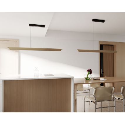 MAXLIGHT P0596 - Lámpara colgante LED regulable sobre cable JO-JO LED/40W/230V 2700/4500/5500K dorada