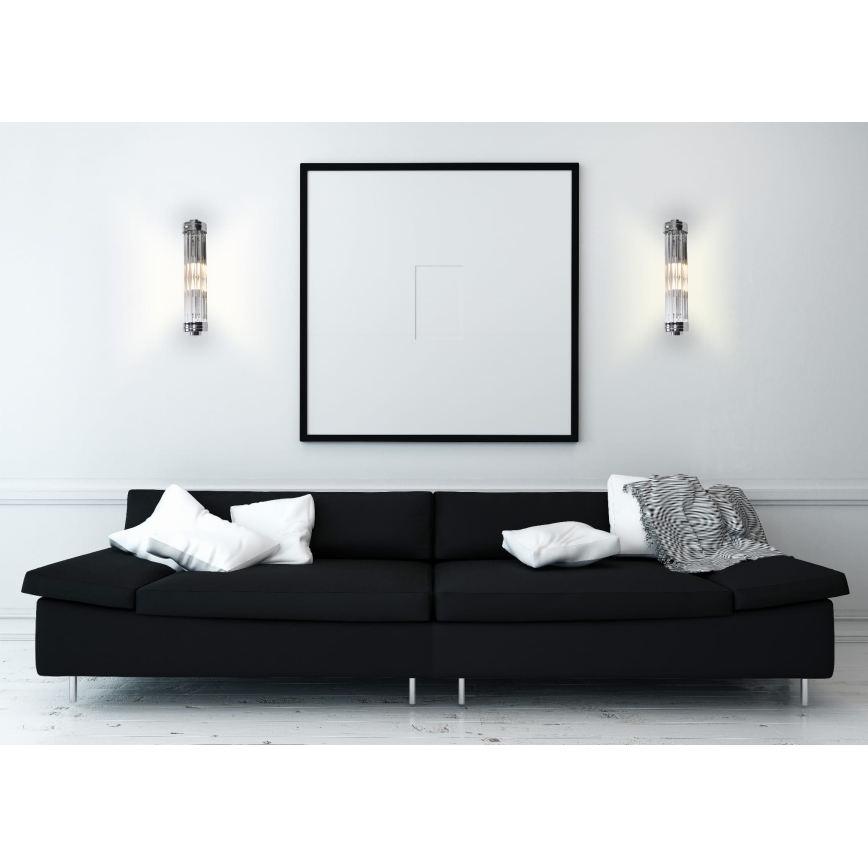 MAXLIGHT W0241 - Aplique FLORENCE 2xE14/40W/230V cromo brillante