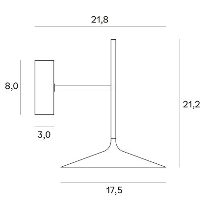 MAXLIGHT W0303 - Aplique LED HANA LED/6W/230V negro