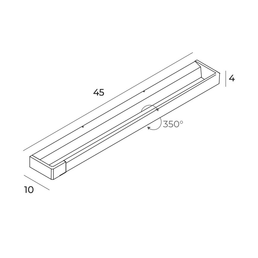 MAXLIGHT W0306 - Aplique LED de baño FLINK LED/12W/230V 45 cm IP44 blanco