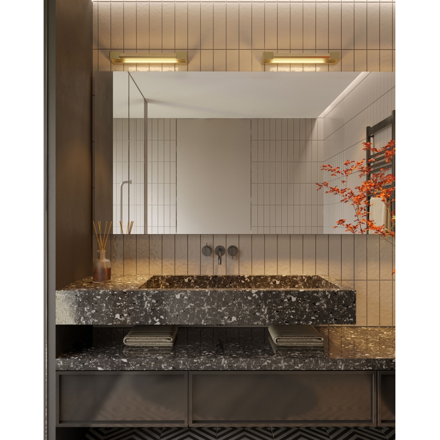 MAXLIGHT W0318 - Aplique LED de baño FLINK LED/12W/230V 45 cm IP44 dorado