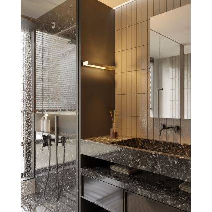MAXLIGHT W0318 - Aplique LED de baño FLINK LED/12W/230V 45 cm IP44 dorado