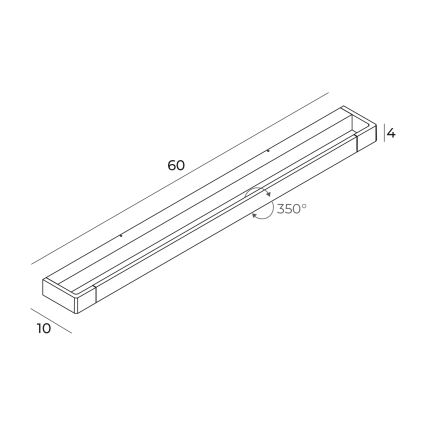MAXLIGHT W0319 - Aplique LED de baño FLINK LED/18W/230V 60 cm IP44 dorado