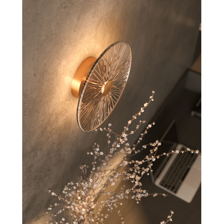 MAXLIGHT W0356 - Aplique LED ALLURE LED/5W/230V diá. 28 cm dorado/transparente