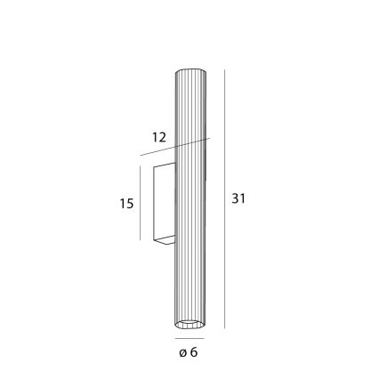 MAXLIGHT W0364 - Aplique LED de baño FAYETTE LED/6W/230V 31 cm IP44 dorado