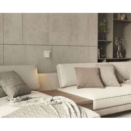 MAXLIGHT W0373 - Foco LED de pared con carga inalámbrica LOFER LED/7W/230V blanco