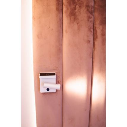 MAXLIGHT W0373 - Foco LED de pared con carga inalámbrica LOFER LED/7W/230V blanco