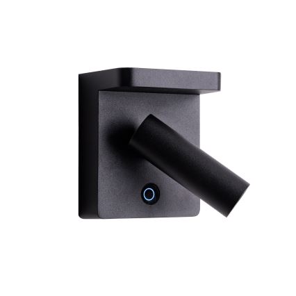 MAXLIGHT W0374 - Foco LED de pared con carga inalámbrica LOFER LED/7W/230V negro