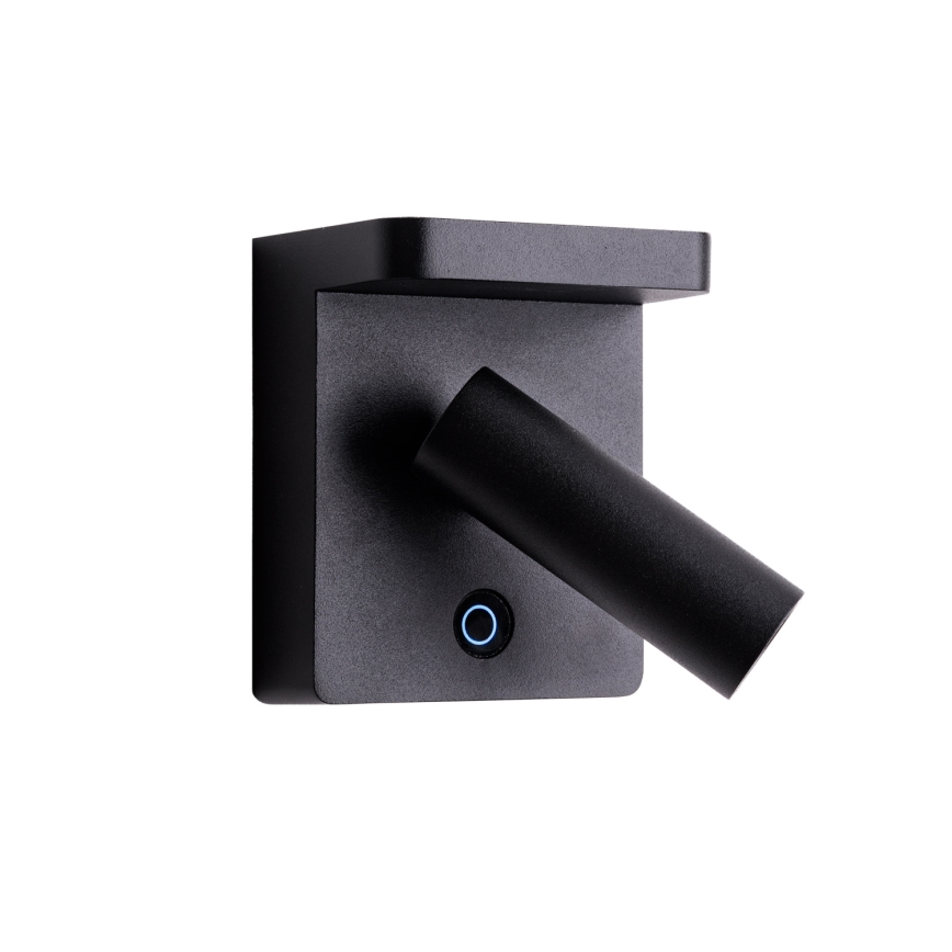 MAXLIGHT W0374 - Foco LED de pared con carga inalámbrica LOFER LED/7W/230V negro