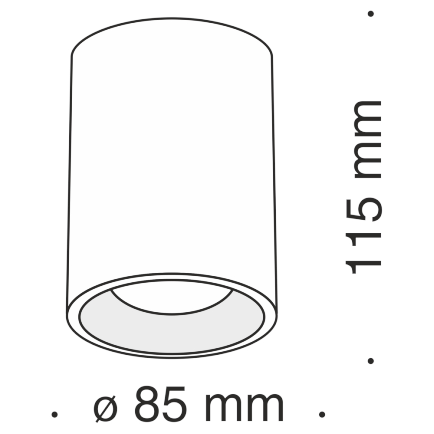 Maytoni C012CL-01B - Foco SLIM 1xGU10/50W/230V negro