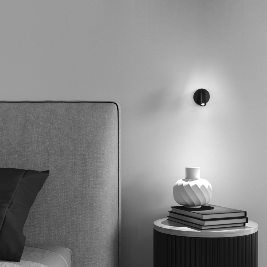Maytoni C038WL-L3B3K - Aplique LED MIRAX LED/3W/230V 3000K negro