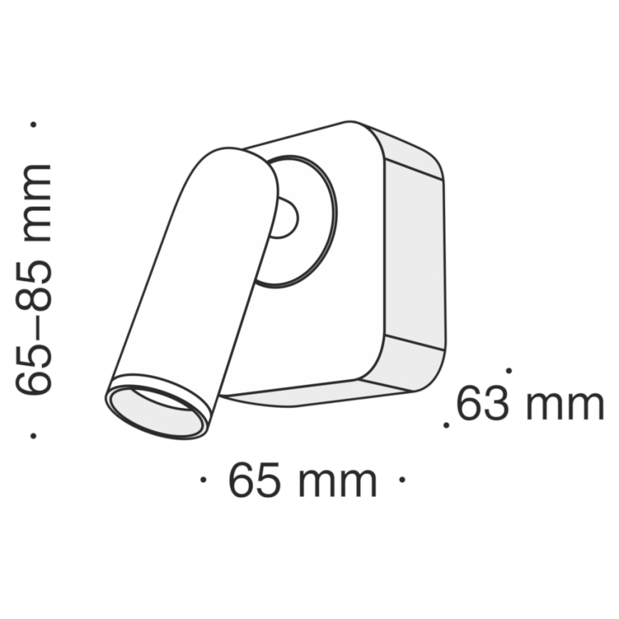 Maytoni C039WL-L3W3K - Foco LED de pared MIRAX LED/3W/230V negro