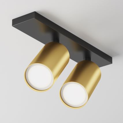Maytoni C051CL-U-02BMG - Foco FOCUS 2xGU10/10W/230V dorado/negro