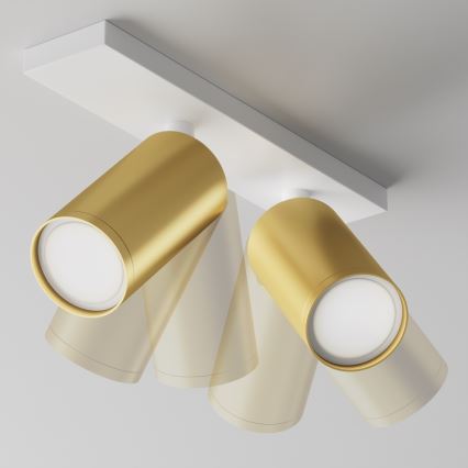 Maytoni C051CL-U-2WMG - Foco FOCUS 2xGU10/10W/230V dorado/blanco