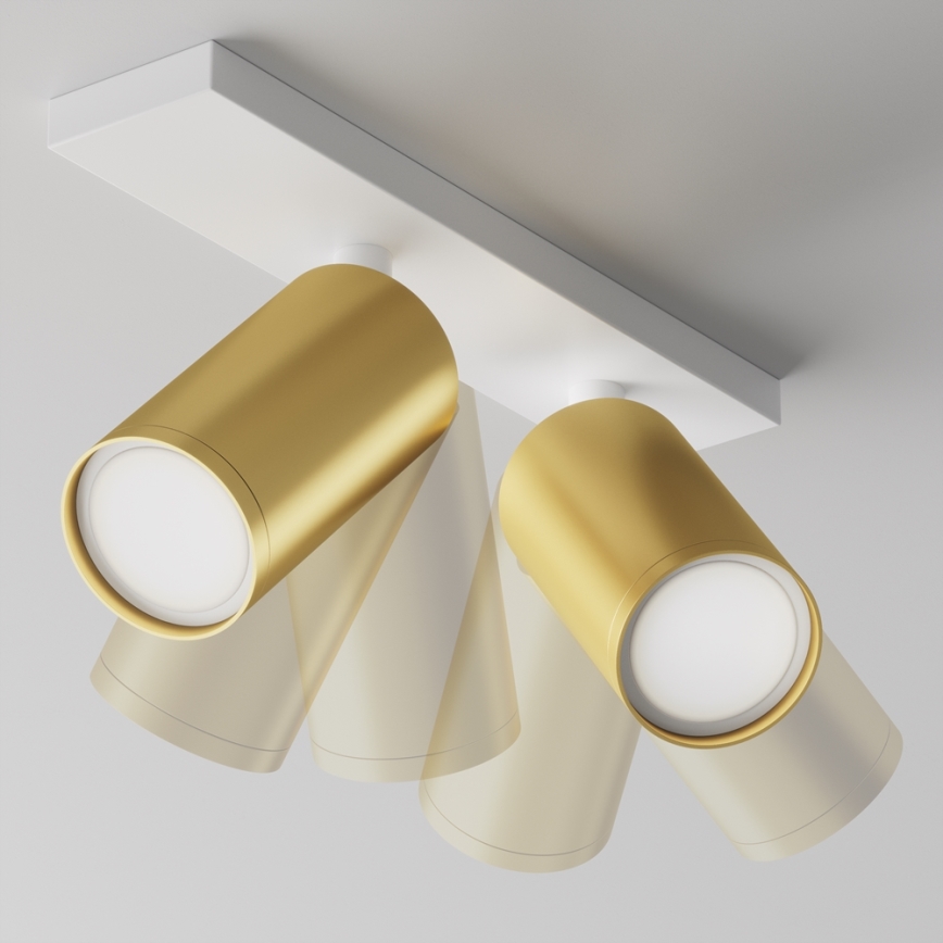 Maytoni C051CL-U-2WMG - Foco FOCUS 2xGU10/10W/230V dorado/blanco