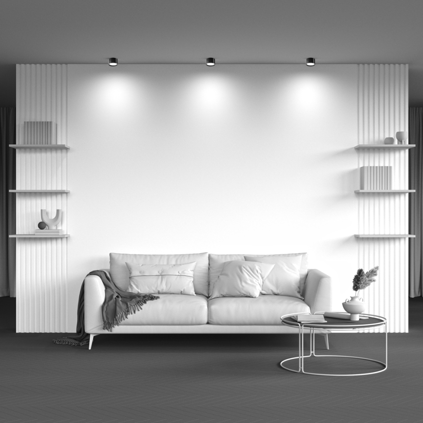 Maytoni C086CL-GX53-SRD-B - Luminaria direccional HOOP 1xGX53/12W/230V negra