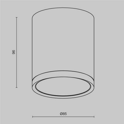 Maytoni C086CM-GX53-MRD-B - Foco HOOP 1xGX53/15W/230V negro