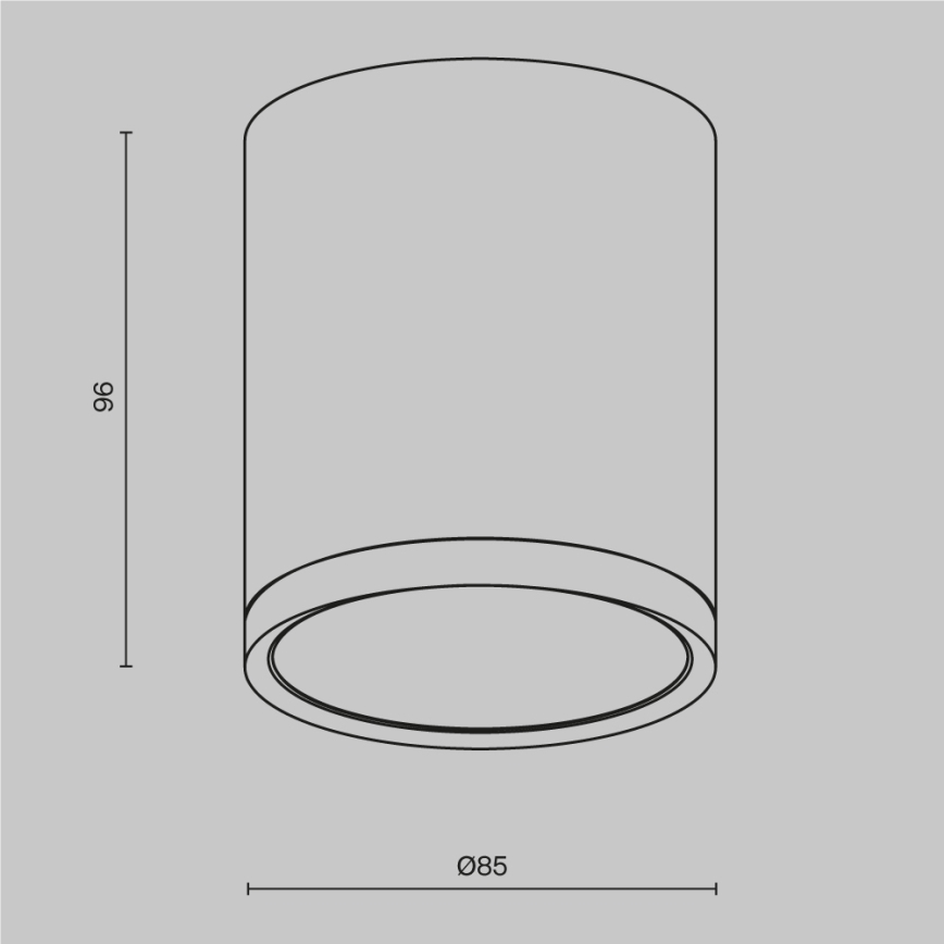 Maytoni C086CM-GX53-MRD-B - Foco HOOP 1xGX53/15W/230V negro