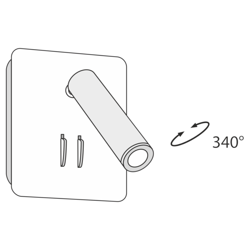 Maytoni C175-WL-01-6W-B - Foco LED de pared IOS LED/9W/230V negro