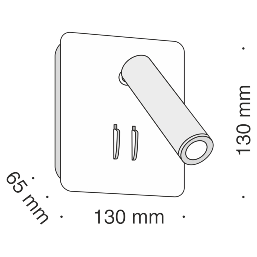 Maytoni C175-WL-01-6W-W - Foco LED de pared IOS LED/9W/230V blanco
