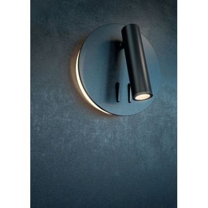 Maytoni C176-WL-01-6W-B - Foco LED de pared IOS LED/9W/230V negro