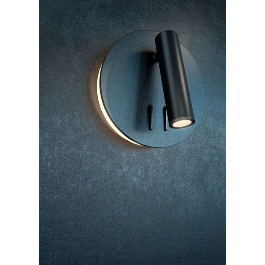 Maytoni C176-WL-01-6W-B - Foco LED de pared IOS LED/9W/230V negro