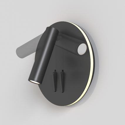 Maytoni C176-WL-01-6W-B - Foco LED de pared IOS LED/9W/230V negro