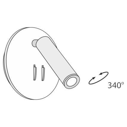 Maytoni C176-WL-01-6W-W - Foco LED de pared IOS LED/9W/230V blanco