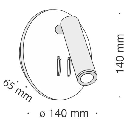 Maytoni C176-WL-01-6W-W - Foco LED de pared IOS LED/9W/230V blanco