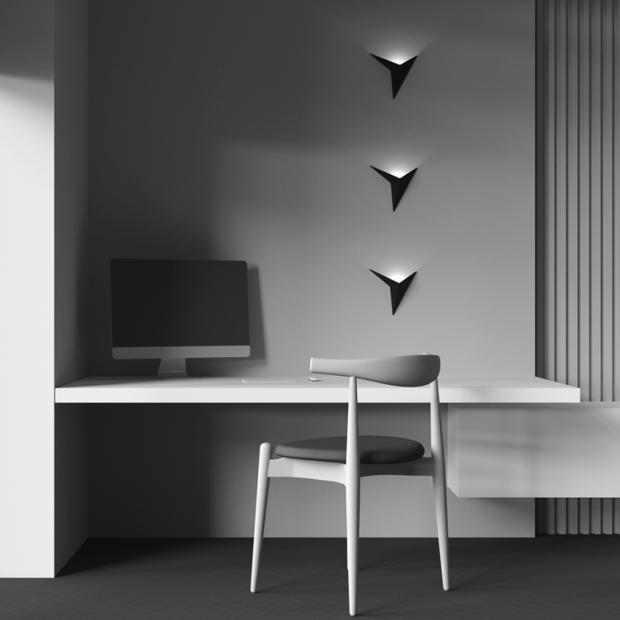 Maytoni C808WL-L3B - Aplique LED TRAME LED/3W/230V negro