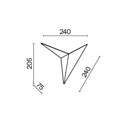Maytoni C808WL-L3B - Aplique LED TRAME LED/3W/230V negro