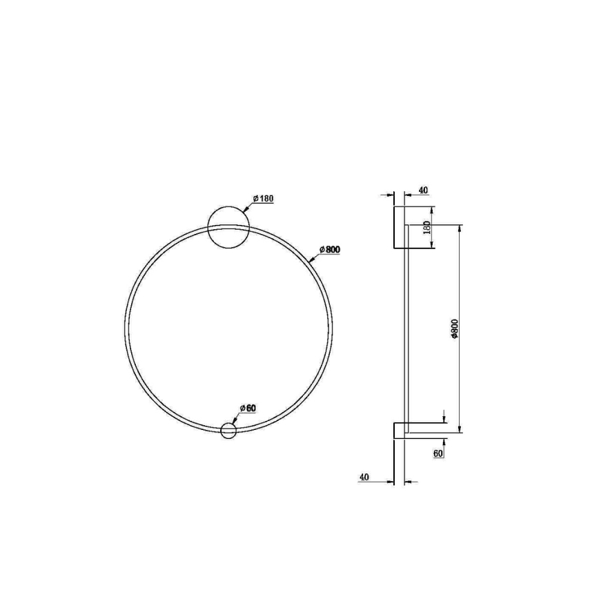 Maytoni MOD005WL-L46BSK1 - Aplique LED HALO LED/47W/230V