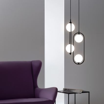 Maytoni MOD013PL-02B - Lámpara colgante RING 2xG9/25W/230V negro