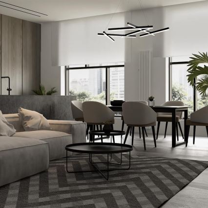 Maytoni MOD016PL-L75B - Lámpara LED colgante LINE LED/79W/230V negro