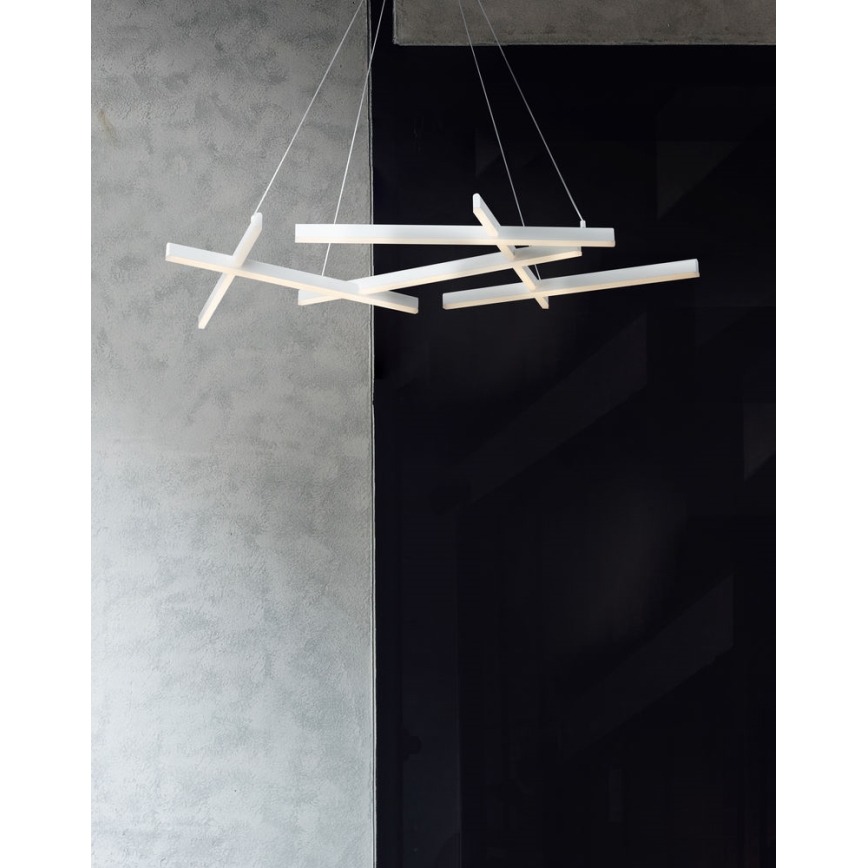 Maytoni MOD016PL-L75W - Lámpara LED colgante LINE LED/79W/230V blanco