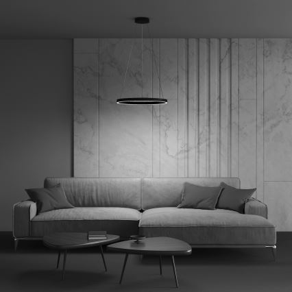 Maytoni MOD058PL-L22B3K - Lámpara LED colgante RIM LED/25W/230V 3000K diá. 40 cm negro