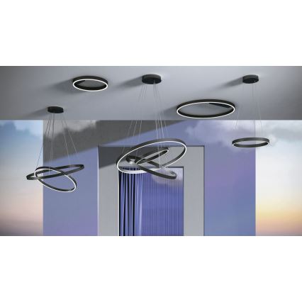 Maytoni MOD058PL-L22B3K - Lámpara LED colgante RIM LED/25W/230V 3000K diá. 40 cm negro