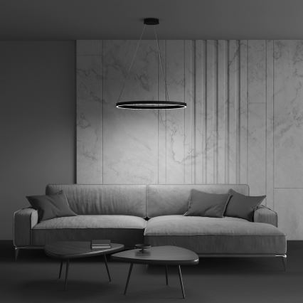 Maytoni MOD058PL-L32B3K - Lámpara LED colgante RIM LED/37W/230V 3000K diá. 60 cm negro