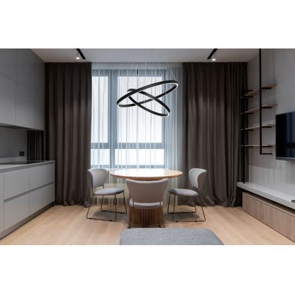 Maytoni MOD058PL-L55B3K - Lámpara LED colgante RIM LED/61W/230V 3000K diá. 60 cm negro