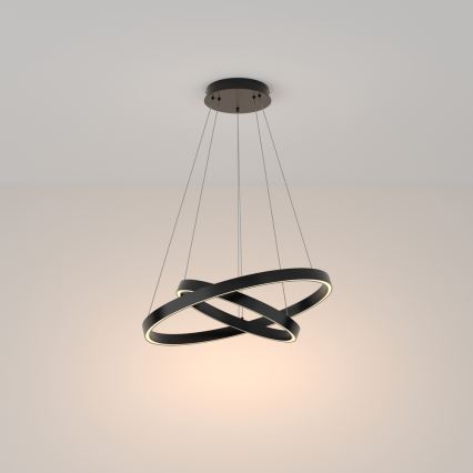 Maytoni MOD058PL-L55B3K - Lámpara LED colgante RIM LED/61W/230V 3000K diá. 60 cm negro
