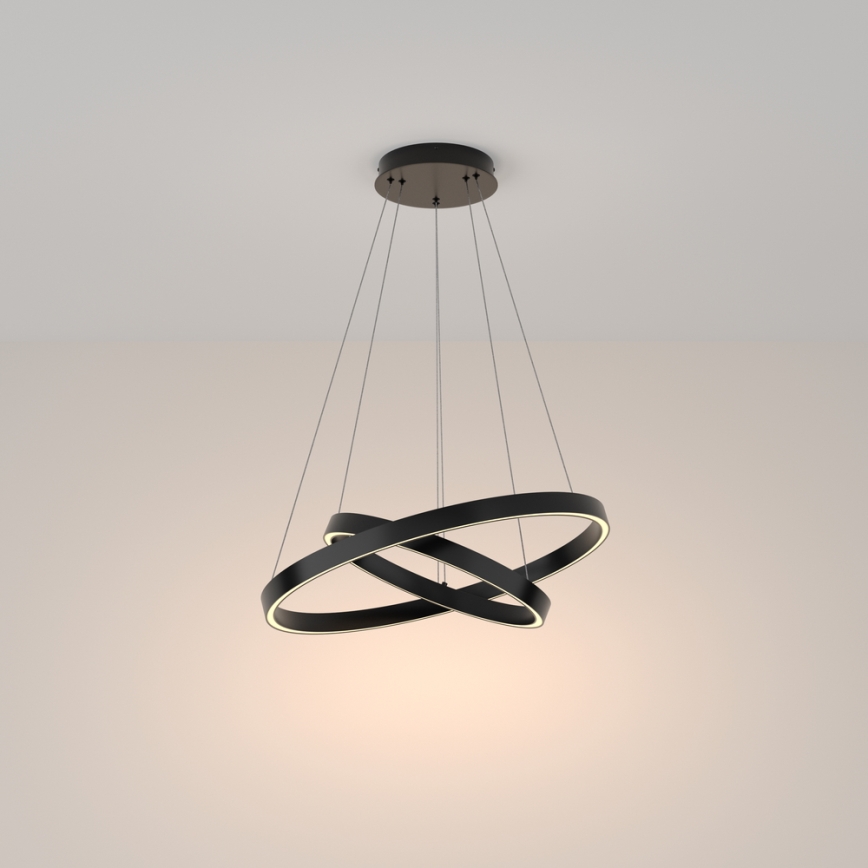 Maytoni MOD058PL-L55B3K - Lámpara LED colgante RIM LED/61W/230V 3000K diá. 60 cm negro