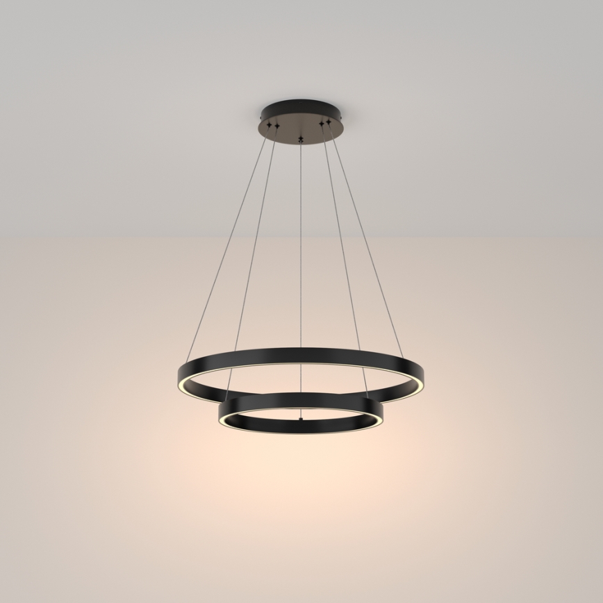 Maytoni MOD058PL-L55B3K - Lámpara LED colgante RIM LED/61W/230V 3000K diá. 60 cm negro