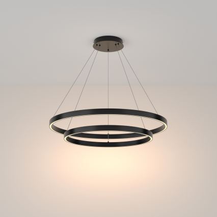 Maytoni MOD058PL-L74B3K - Lámpara LED colgante RIM LED/88W/230V 3000K diá. 80 cm negro