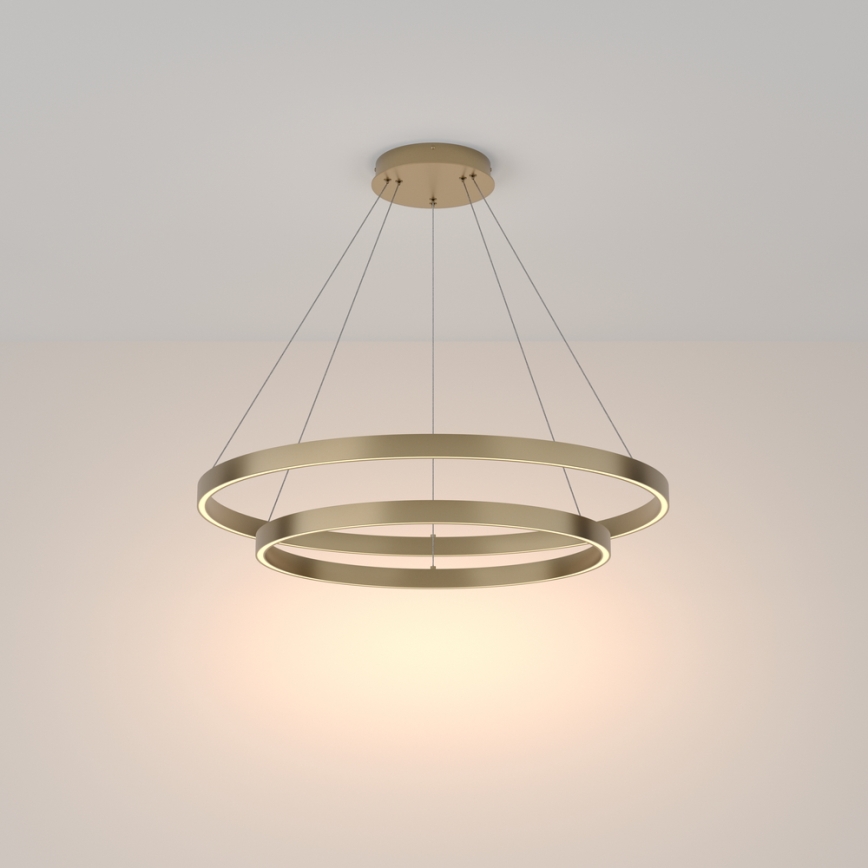 Maytoni MOD058PL-L74BS3K - Lámpara LED colgante RIM LED/88W/230V 3000K diá. 80 cm dorado