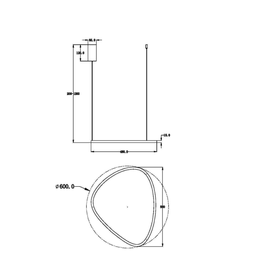 Maytoni MOD072PL-L28BS3K1 - Lámpara LED colgante GLINT LED/24W/230V dorado diá. 60 cm