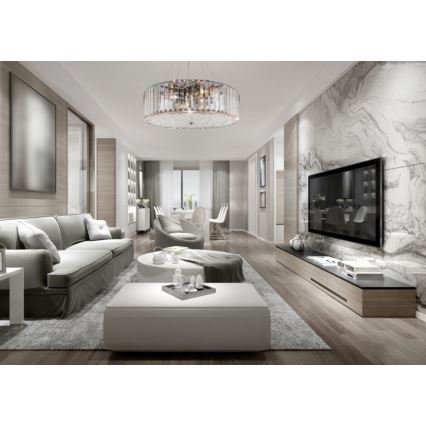 Maytoni MOD080CL-06CH - Lámpara colgante RECINTO 6xE27/60W/230V