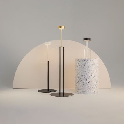 Maytoni MOD229TL-L3B3K1 - Lámpara de mesa portátil recargable LED regulable LED/3W/5V 2200-4000K 2000 mAh negra/transparente