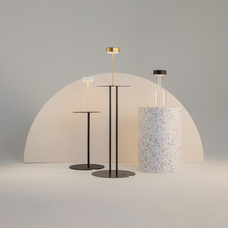 Maytoni MOD229TL-L3B3K1 - Lámpara de mesa portátil recargable LED regulable LED/3W/5V 2200-4000K 2000 mAh negra/transparente