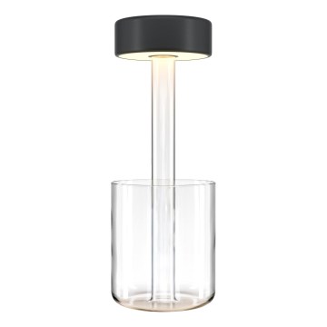 Maytoni MOD229TL-L3B3K1 - Lámpara de mesa portátil regulable LED 3W/5V negro/transparente